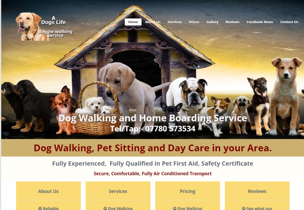 dog walker example and link