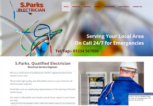 electrician business example and link